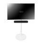 White Vebos TV floor stand with Sonos Beam