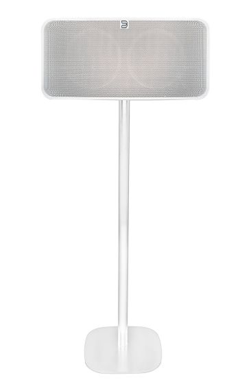 White Vebos floor stand with Bluesound Mini