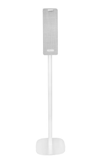 White Vebos floor stand with Ikea Symfonisk vertical
