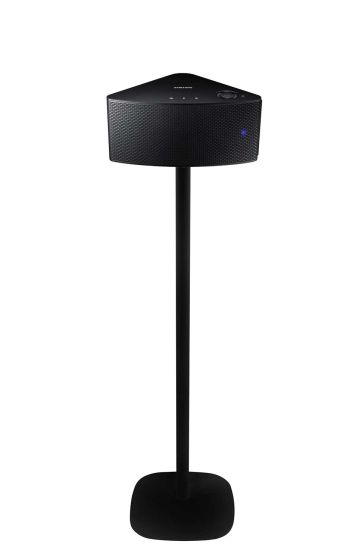 Black Vebos floor stand with Samsung M3 WAM350