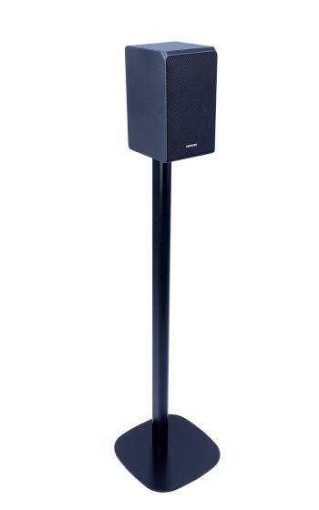 Black Vebos floor stand with Samsung HW-Q90R