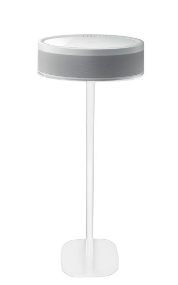 White Vebos floor stand with Yamaha MusicCast 50