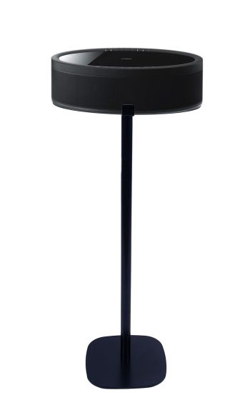 Black Vebos floor stand with Yamaha MusicCast 50