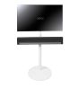 White Vebos TV floor stand for Sonos Playbar