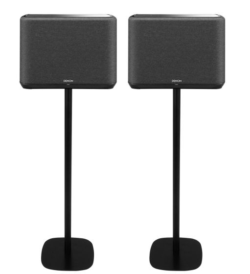 Set of two Vebos floor stands with Denon Home 350 black set