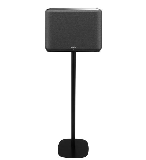 Black Vebos floor stand with Denon Home 350