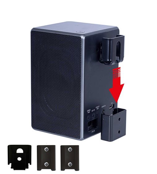 Black Vebos portable wall mount for Sony SRS-ZR5
