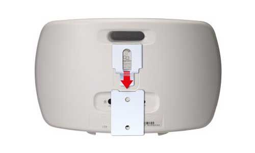 White Vebos portable wall mount for Pure Jongo T4X