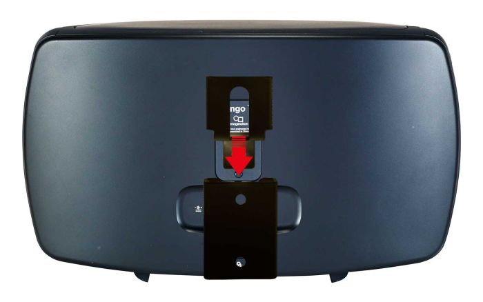 Black Vebos portable wall mount for Pure Jongo T2X