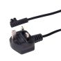 Vebos power cable with right-angled plug for Sonos Play 1 black 8 inch/20 cm UK plug 20 cm with screws