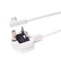 Vebos power cable with right-angled plug for Sonos One white 8 inch/20 cm UK plug 20 cm with screws