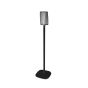 Black Vebos floor stand with Denon HEOS 1