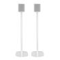 Set of two white Vebos floor stands with Sonos One SL