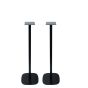 Vebos floor stand with Bookshelf Speaker black set extra view