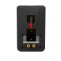 Black Vebos portable wall mount for Bluesound Duo