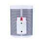 White Vebos portable wall mount for Sonos Play 1 in rear view close-up