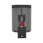 Black Vebos portable wall mount for Sonos Play 1 in rear view