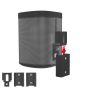 Black Vebos portable wall mount for Sonos Play 1 in side view