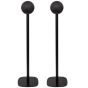 Set of two black Vebos floor stands with Loewe Klang MR1 white