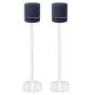Set of two Vebos floor stands with Amazon Echo Studio white set