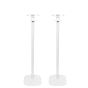 Single white Vebos floor stand with Apple HomePod