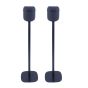 Set of two black Vebos floor stands with Apple HomePod