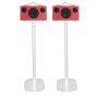 Single white Vebos floor stand with Audio Pro T3/C3