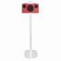 White Vebos floor stand with Audio Pro T3/C3