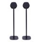 Set of two black Vebos floor stands with B&O BeoPlay S3