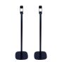Single black Vebos floor stand with Bluesound Pulse Flex