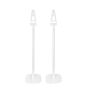 Single white Vebos floor stand with Denon HEOS 3