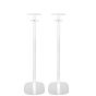 Single white Vebos floor stand with Google Nest Audio