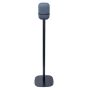 Black Vebos floor stand with Google Nest Audio