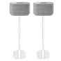 Set of two white Vebos floor stands with Harman Kardon Citation 300