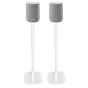 Set of two white Vebos floor stands with Harman Kardon Citation One
