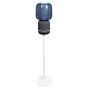 White Vebos floor stand with Ikea Symfonisk lamp