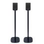 Set of two black Vebos floor stands with Klipsch Flexus SURR 100