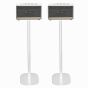 Set of two white Vebos floor stands with Marshall Acton