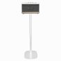 White Vebos floor stand with Marshall Acton