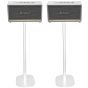 Set of two white Vebos floor stands with Marshall Stanmore