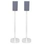 Set of two white Vebos floor stands with Philips TAW6205