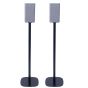 Set of two black Vebos floor stands with Philips TAW6205