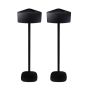 Set of two black Vebos floor stands with Samsung M3 WAM350