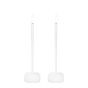 Single white Vebos floor stand with Samsung M5 WAM551