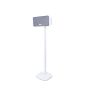White Vebos floor stand for Sonos Play 3 shown from the left