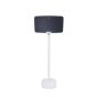 White Vebos floor stand for Sonos Play 5 Gen 2 shown from the right