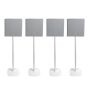 Set of two Vebos floor stands with Sony BRAVIA Theatre Quad white (4 pieces)