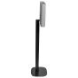 Set of two Vebos floor stands with Sony BRAVIA Theatre Quad white (4 pieces) detail view