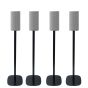 Set of two Vebos floor stands with Sony HT-A9 black (4 pieces)
