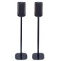Set of two black Vebos floor stands with Sony SRS-RA3000